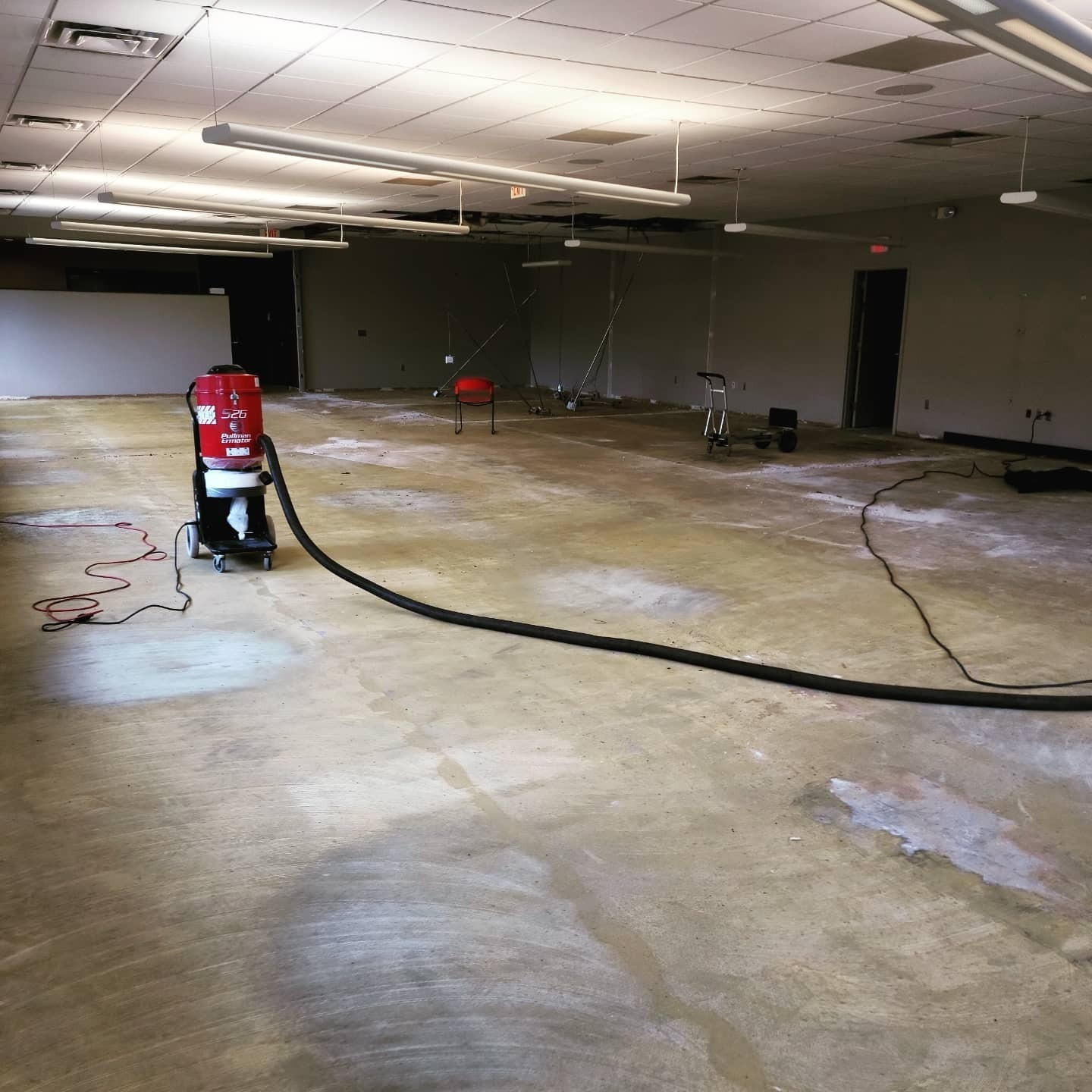 Surface prep phase, grinding and crack repair