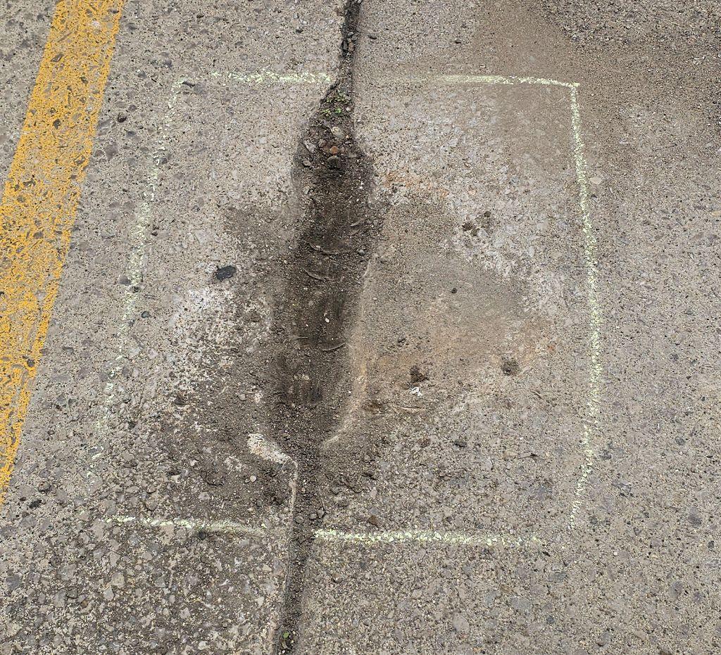 Trailer dolly pads before repair, damaged joints and cracks