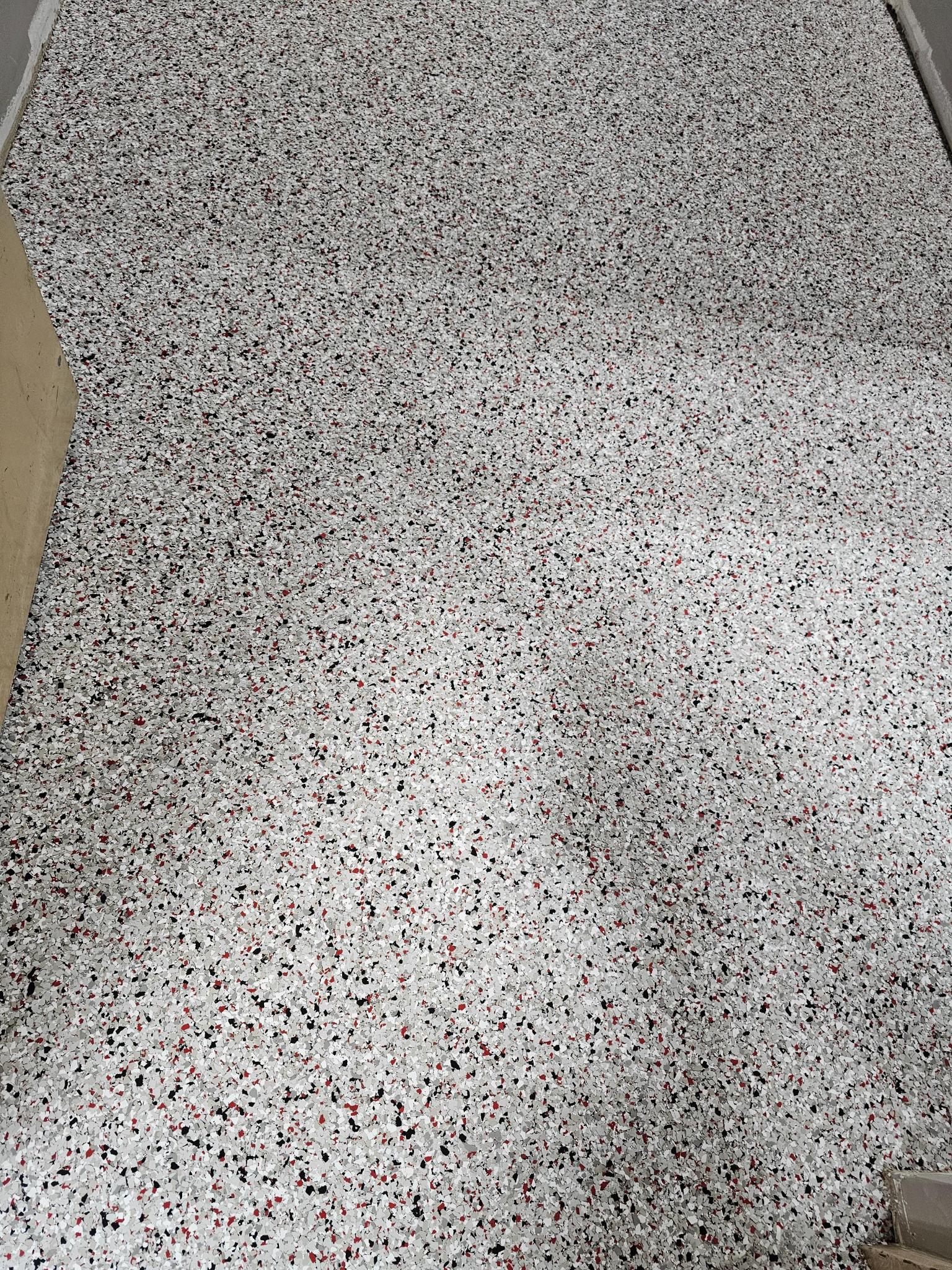 Industrial-grade urethane cement close-up finish detail