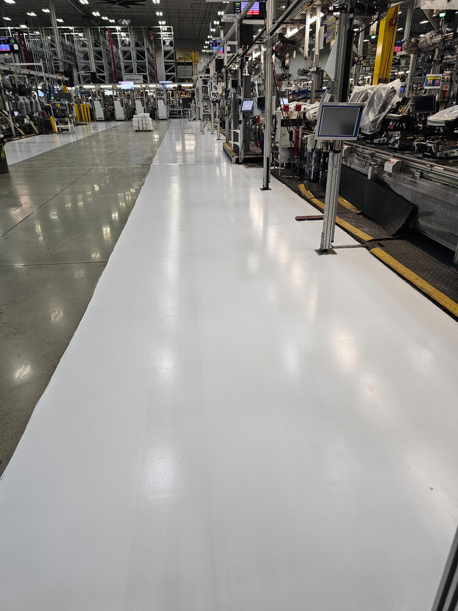 Manufacturing facility epoxy coating detail